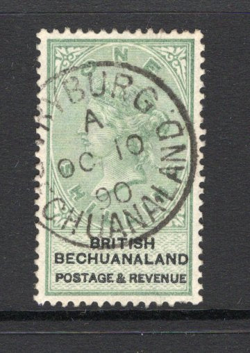 BECHUANALAND - 1888 - QV ISSUE: 1/- green & black QV issue, a superb used copy with central VRYBURG cds dated OCT 10 1890. (SG 15)  (BEC/39793)