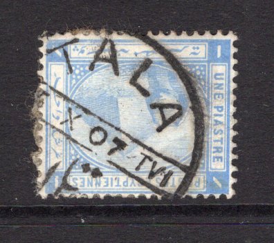 EGYPT - 1881 - CANCELLATION: 1pi pale ultramarine 'Sphinx' issue, a fine copy used with good strike of TALA cds dated 5. X 1907. (SG 54b)  (EGY/24555)