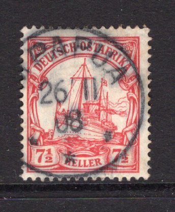 GERMAN COLONIES - GERMAN EAST AFRICA - 1905 - CANCELLATION: 7½h carmine 'Yacht' type used with fine strike of MPAPUA cds. (SG 36)  (GER/25846)