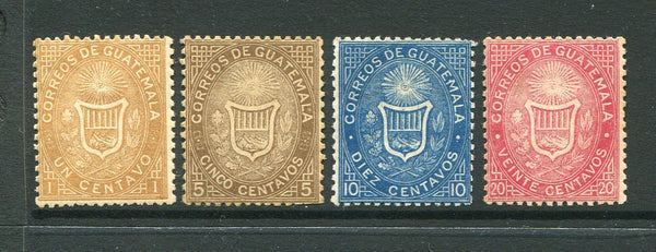 GUATEMALA - 1871 - CLASSIC ISSUES: 'First Issue' the set of four fine mint with full gum. (SG 1/4)  (GUA/25527)