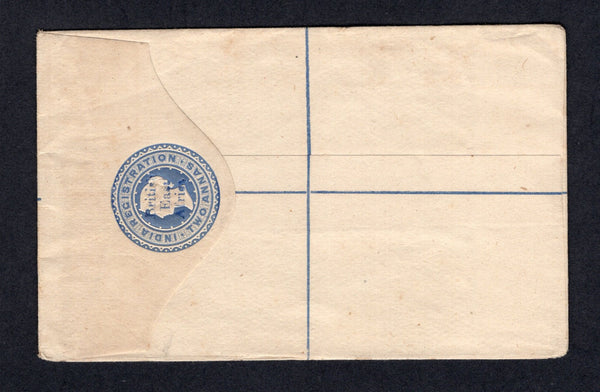 KENYA, UGANDA & TANGANYIKA - 1896 - BRITISH EAST AFRICA - POSTAL STATIONERY: 2a blue postal stationery registered envelope with 'BRITISH EAST AFRICA' overprint in blue (H&G C1a). A fine unused copy.  (KUT/20964)