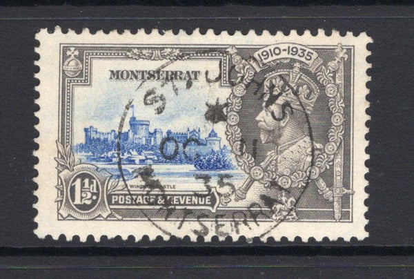 MONTSERRAT - 1935 - CANCELLATION: 1½d ultramarine & grey 'Silver Jubilee' issue superb used with central ST JOHN'S MONTSERRAT cds dated OC 11 1935. Scarce. (SG 95)  (MNT/6526)