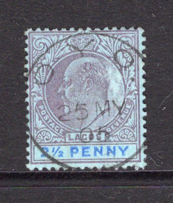 NIGERIA - LAGOS - 1904 - CANCELLATION: 2½d dull purple & blue on blue EVII issue used with superb central strike of OYO cds dated 25 MAY 1905. Very early for this office. (SG 47)  (NIG/15061)