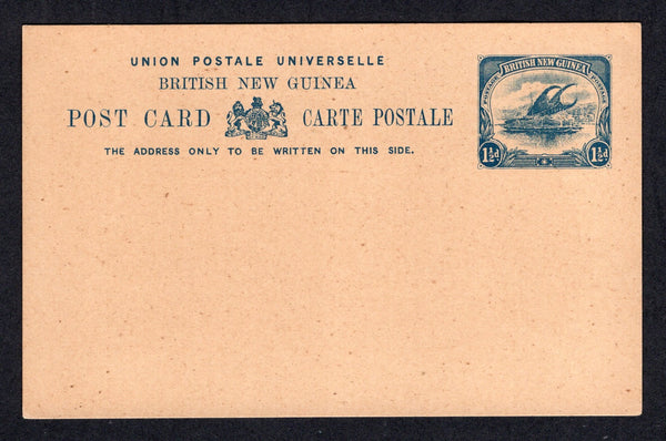 PAPUA NEW GUINEA - 1901 - POSTAL STATIONERY: 1½d blue on buff British New Guinea 'Lakatoi' postal stationery card (H&G 2). A fine unused example. Uncommon.  (PAP/40296)