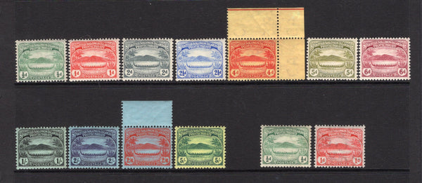 SOLOMON ISLANDS - 1908 - SMALL CANOES: 'Small Canoe' issue set of eleven plus the ½d & 1d on thin paper (issued in 1913) all fine mint. (SG 8/17)  (SOL/1961)