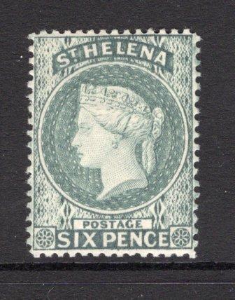 SAINT HELENA - 1884 - CLASSIC ISSUES: 6d grey QV issue, watermark 'Crown CA', a fine mint copy. (SG 44)  (STH/15612)