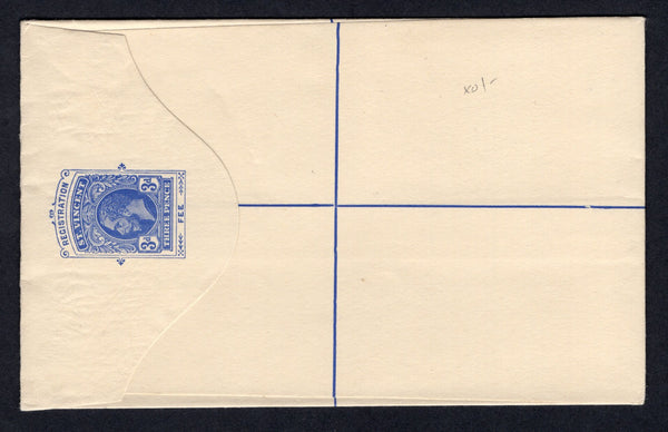 SAINT VINCENT - 1923 - POSTAL STATIONERY: 3d ultramarine on cream GV postal stationery registered envelope (H&G C5, size G) with large 'SPECIMEN' overprint in black.  (STV/27394)