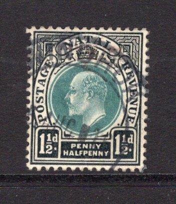 SOUTH WEST AFRICA - 1916 - NATAL USED IN SOUTH WEST AFRICA: 1½d green & black EVII issue of Natal used with good part strike of WINDHOEK cds dated AUG 1916. (SG 129)  (SWA/16034)