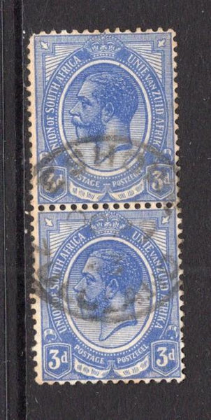 ZULULAND - 1923 - SOUTH AFRICA USED IN ZULULAND: 2½d bright blue GV Head issue of South Africa, a fine vertical pair used with good strike of ESHOWE ZULULAND cds dated OC 29 1923. (SG 7)  (ZUL/2267)