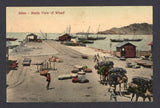 ADEN - 1910 - POSTCARD: Circa 1910. Coloured PPC 'Aden - Maala View of Wharf' with 'Hotel de l'Europe. Turkish Shop, I Benghiat Son Aden' imprint, fine unused. Views of villages outside of Aden are less common.  (ADE/27400)