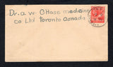 ANTIGUA - 1931 - CANCELLATION: Commercial cover franked with single 1921 1d carmine red GV issue (SG 63) tied by fine strike of LIBERTA cds dated JUN 6 1931. Addressed to CANADA with ST. JOHNS transit cds on reverse. A scarce early cover from this village post office which only opened in April 1929.  (ANT45624)