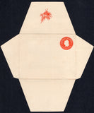 ARGENTINA - 1899 - POSTAL STATIONERY: 5c orange on cream postal stationery 'New Year' letter sheet (H&G G3a) with 'Locomotive' picture inside in turquoise & brown. Scarce.  (ARG/33558)