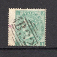 ARGENTINA - 1865 - BRITISH POST OFFICE: 1/- green QV issue of Great Britain, watermark 'Emblems', plate 4, a fine used copy with good complete strike of barred numeral 'B32' of the British P.O. at BUENOS AIRES. (SG Z24)  (ARG/34264)