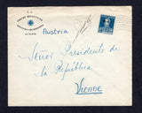 ARGENTINA - 1926 - MINISTERIAL ISSUES: Printed 'F. U. Centro Estudiantes Medicina Veterinaria La Plata' cover franked with 1923 12c blue with 'M.J.I.' Ministry of Justice & Instruction official overprint (SG OD34E) tied by LA PLATA cancel dated JUL 15 1926 with official 'Signature' alongside. Addressed to AUSTRIA.  (ARG/35453)