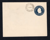 ARGENTINA - 1901 - SWISS COLONY, CANCELLATION & POSTAL STATIONERY: 5c dark blue postal stationery lettersheet (H&G G8) with view inside of 'Catarata del Iguazu' in brown & olive pre-cancelled with a fine strike of CORREOS Y TELEGRAFOS COL. ROMANG cds dated 1 ENE 901 on front otherwise unused and unaddressed. Colonia Romang was a very early foreign settlement in Argentina established in January 1873 by families from Switzerland, Italy, Germany & France. Scarce.  (ARG43786)