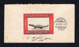 ARGENTINA - 1902 - CINDERELLA: Cover franked with 1899 3c orange & 12c sky blue 'Liberty Shield' issue (SG 224 & 229) tied by BUENOS AIRES cds's dated JAN 24 1902. Addressed to SWITZERLAND with manuscript 'Pr Clyde' ship endorsement crossed out and 'Chili' added and lovely black & red 'DELLAZOPPA & CIE PARIS ET BUENOS AIRES AU CROCODILE' cinderella label on reverse with super 'Crocodile' illustration just tied by Swiss arrival cds. Very attractive.  (ARG45767)