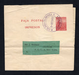 ARGENTINA - 1912 - FOREIGN COLONIES IN PARAGUAY & CANCELLATION: ½c carmine on buff 'Ploughman' postal stationery wrapper (H&G E37) used with superb strike of COLONIA CLORINDA (CHACO) cds in purple dated 8 OCT 1912. Addressed to OLIVOS, F.C.C.A. See Norte. Colonia Clorinda was a European settlement established in 1899 by Hungarian immigrants. Very scarce.  (ARG45815)