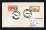 BAHAMAS - 1964 - CANCELLATION: Cover franked with 1954 ½d black & red orange and 1d olive green & brown QE2 issue (SG 201/202) tied by two fine strikes of BINNACLE HILL cds dated 13 APR 1964. Addressed internally to NASSAU.  (BAH/42961)