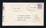 BAHAMAS - 1942 - CANCELLATION: Plain cover franked with 1938 3d violet GVI issue (SG 154) tied by fine oval SEA FLOOR BAHAMAS cancel dated SEP 3 1942 with fine second strike alongside and illustrated 'Williamson Photosphere' cachet in black on front. Addressed to CANADA and censored in transit with printed 'EXAMINED BY U.S.A. 4406' censor strip at left.  (BAH45629)