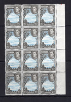 BERMUDA - 1938 - MULTIPLE: 2½d pale blue & sepia black GVI issue, a fine mint side marginal block of twelve. (SG 113b)  (BER/27075)