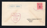 BOLIVIA - 1928 - FIRST FLIGHT: 'Doolittle' First Flight cover franked with 1927 15c red (SG 209) tied by oval LA PAZ cancel dated 22 MAR 1928 with boxed 'CORREO AEREO' in blue and 'First Experimental Flight La Paz - Santiago' SHIELD cachet in purple. Flown on the 2nd leg of the South American Curtis Wright Feasibility Flight by Lt James Doolittle. Addressed to CHILE with arrival cds on reverse. (Muller #14)  (BOL45819)
