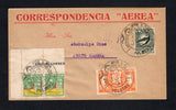 BRAZIL - 1931 - PRIVATE AIRMAIL COMPANIES - VARIG: Printed 'CORRESPONDENCIA AEREA' cover franked with 1931 pair 50rs+50rs green, scarlet & yellow & 100rs+50rs orange 'Revolution of 3 October 1930' issue plus Varig 1931 1000rs dark grey on light green (SG 492/493 & Sanabria #V23) tied by PELOTAS VARIG cds dated 23 JUL 1931 with 'M.P.' marking alongside. Addressed to PORTO ALEGRE with arrival cds on reverse.  (BRA43817)