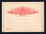 BRAZIL - 1930 - POSTAL STATIONERY: 300rs red on cream postal stationery lettercard (H&G A48). A fine unused example.  (BRA44198)