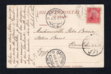 BRAZIL - 1909 - DESTINATION: Black & white PPC 'Paqueta, Rio de Janeiro' (showing scene from the Island of Paqueta) franked with 1906 100rs rose carmine (SG 264) tied by RIO DE JANEIRO cds dated 25. 1. 1909. Addressed to 'Station Bacos, Ramleh, EGYPT' with ALEXANDRIA transit cds's and BACOS arrival cds all on front.  (BRA45402)