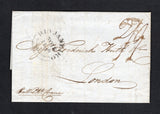 BRAZIL - 1848 - BRITISH POST OFFICES: Complete folded letter datelined 'Rio de Janeiro 15th November 1848' inside and endorsed 'H M Pkt Crane' on front with fine strike of RIO-JANEIRO British Post Office cds in black dated NO 15 1848. Addressed to UK, rated '2/9' in manuscript on front with red LONDON arrival cds on reverse.  (BRA45770)