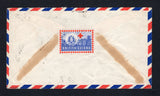 BRITISH GUIANA - 1941 - CINDERELLA: Airmail cover franked with single 1938 96c purple GVI issue (SG 316) tied by AIRMAIL G.P.O. cds dated 2 NO 1941 with fine second strike alongside. Addressed to UK with fine blue & red illustrated Red Cross CINDERELLA label inscribed 'British Guiana' depicting a bombed street scene and Nurses head on reverse.  (BRG/43255)