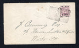 BRITISH GUIANA - 1890 - PROVISIONAL ISSUE: Cover franked with single 1888 2c dull purple 'INLAND REVENUE' overprint issue (SG 17) tied by GEORGETOWN squared circle cds dated 11 ABR 1890. Addressed to 'J Cumming Esq. c/o Messrs Smith & Coldfield, Water St.'. Fine & scarce.  (BRG44721)