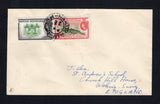 BRITISH HONDURAS - 1958 - CANCELLATION: Cover franked with 1953 1c green & black & 5c deep olive green & scarlet QE2 issue (SG 179 & 183) tied by good strike of 18¼ MLS. S/C. VALLEY cds dated MR 5 1958. Addressed to UK with STANN CREEK and BELIZE transit cds's on reverse. A scarce origination.  (BRH/43258)