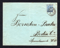 BRITISH LEVANT - 1912 - CANCELLATION: Cover franked with 1905 1pi on 2½d ultramarine EVII issue (SG 13) tied by fine BRITISH POST OFFICE STAMBUL cds dated MAY 18 1912. Addressed to GERMANY.  (BRL/23781)