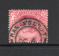 CAPE OF GOOD HOPE - 1902 - CANCELLATION: 1d carmine EVII issue used with excellent strike of RAMAN'S DRIFT cds. An exceptional rarity unrecorded in Putzel and the only know example. (SG 71)  (CAP/11573)
