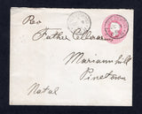 CAPE OF GOOD HOPE - 1901 - CANCELLATION: 1d pink QV postal stationery envelope (H&G B2) used with two strikes of SNEEZEWOOD cds. Addressed to NATAL with various transit and arrival marks on reverse.  (CAP18451)