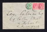 CAPE OF GOOD HOPE - 1905 - CANCELLATION & DESTINATION: Cover franked with 1902 ½d green and pair 1d carmine EVII issue (SG 70/71) tied by NAAUWPOORT cds's. Addressed to TASMANIA with transit and arrival cds's on reverse.  (CAP/18458)
