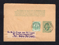 CAPE OF GOOD HOPE - 1901 - POSTAL STATIONERY & CANCELLATION: ½d green on buff QV postal stationery wrapper (H&G E5) used with added 1893 ½d green (SG 58) tied by fine MOSSEL - BAY cds's dated OC 14 1901. Addressed to HOLLAND with arrival marks on reverse.  (CAP/2276)