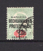 CAPE OF GOOD HOPE - MAFEKING SIEGE STAMPS - 1900 - PROVISIONAL ISSUE: 6d on 2d green & carmine QV issue of British Bechuanaland with 'BECHUANALAND PROTECTORATE' overprint and further handstamped 'MAFEKING BESIEGED 6d' in black. A fine cds used copy. Very scarce. (SG 13)  (CAP/41624)