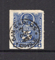 CHILE - 1878 - CANCELLATION: 5c bright ultramarine 'Roulette' issue used with fine strike of SAN CARLOS thimble cds dated 7 OCT 1887. (SG 59)  (CHI/31812)