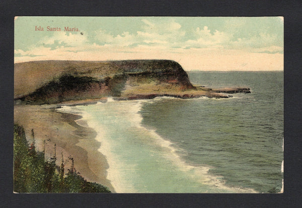 CHILE - 1910 - ISLAND POSTCARD: Circa 1910 colour PPC 'Isla Santa Maria' showing desolate coastline. Fine unused. A scarce early card of this sparsely populated island off the coast of Coronel.  (CHI/42211)