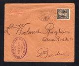 CHILE - 1913 - PRESIDENTE ISSUE & RATE: Unsealed envelope with manuscript 'Impresos' in red at top franked with single 1912 4c sepia 'Presidente' issue (SG 151) tied by VAPARAISO cds's dated 21 FEB 1913. Addressed to GERMANY. A scarce correct franking of the overseas printed matter rate.  (CHI/43055)