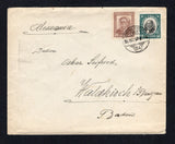 CHILE - 1931 - TRAVELLING POST OFFICES: Cover with manuscript 'Rem: O. Seifried, Iallanois, Prov. Valdivia, Casilla 1 II, Chile' return address on reverse franked with 1928 50c black & green 'Presidente' issue & 1931 20c purple brown (SG 187 & 232) tied by fine strike of AMBULANCIA 84 cds dated 5 OCT 1931, (Valdivia - Osorno - Puerto Montt route). Addressed to GERMANY with SANTIAGO transit cds on reverse.  (CHI44516)