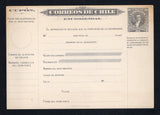 CHILE - 1912 - POSTAL STATIONERY: 80c grey on white 'Presidente' postal stationery parcel post card (H&G N4) fine unused.  (CHI44681)