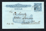 CHILE - 1916 - POSTAL STATIONERY: 6c on 3c dark grey 'Colombus' postal stationery card from Chile (H&G 30) used with TEMUCO cds dated 14 FEB 1916. Addressed internally to PUERTO MONTT with arrival cds on reverse. A nice clean example.  (CHI45501)