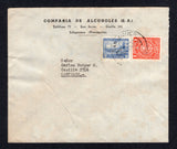 CHILE - 1963 - POSTAL FISCAL: Commercial cover franked with 1960 2c ultramarine (SG 492a) and 1c scarlet 'Impuestos' REVENUE issue both tied by SAN JAVIER cds dated 4 JAN 1963. Addressed to SANTIAGO. Unusual.  (CHI8342)