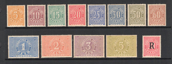 COLOMBIAN AIRMAILS - SCADTA - 1929 - DEFINITIVE ISSUE: 'Gold Currency' SCADTA issue, the set of twelve plus the 20c red with 'R' registration overprint all fine mint. A scarce set. (SG 71/82 & R83)  (COL/31288)