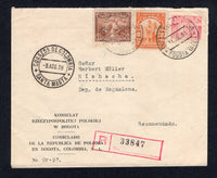 COLOMBIA 1939 REGISTRATION & OFFICIAL SEAL