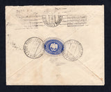 COLOMBIA - 1939 - REGISTRATION & OFFICIAL SEAL: Registered printed 'Consulado de la Republica de Polonia en Bogota, Colombia' cover franked with 1934 5c brown & 10c orange plus 1940 ½c carmine TAX issue (SG 459/460 & 523) tied by BOGOTA (REC) cds's dated 31 JUL 1939 with blank boxed Registration marking in red alongside. Addressed to RIO HACHA, DEP DE MAGDALENA with SANTA MARTA transit cds on front and small blue & white 'CORREOS DE COLOMBIA CORRESPONDENCIAS CERTIFICADAS' sawtooth official seal on revere t