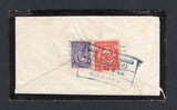 COLOMBIA - 1918 - POSTAL FISCAL: Mourning cover franked on reverse with 1917 4c purple (SG 360) and 1916 2c vermilion 'ABNCo.' REVENUE issue (Anyon #371) tied by light strike of CARTAGENA cds and also by fine boxed BOGOTA arrival mark dated MAY 26 1918. Addressed to BOGOTA.  (COL/37080)