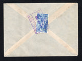 COLOMBIAN PRIVATE EXPRESS COMPANIES - 1952 - RIBON: Printed 'Jaramillo, Daza & Velasco, Ltda, Cali' cover franked on reverse with single 1950 5c blue & light blue (SG 732) tied by fine strike of boxed EXPRESO RIBON CORREO DIARIO CALI cancel in purple dated 18 JUN 1952. Addressed to MANIZALES.  (COL45169)